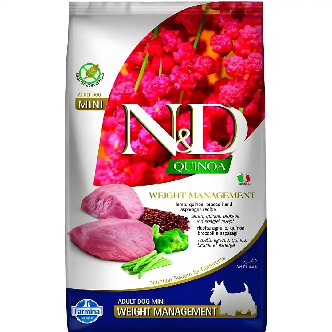 N&D Quinoa Weight Management Kuzu Yetişkin Köpek Maması Mini 2.5 Kg
