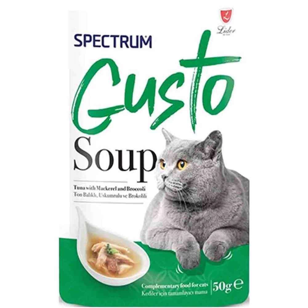 Spectrum Gusto Ton Balıklı Uskumrulu ve Brokolili Kedi Çorbası 50 Gr