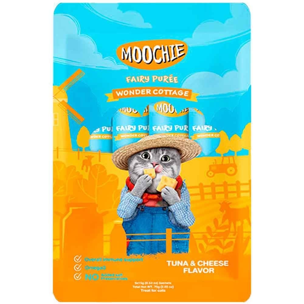 Moochie Sıvı Kedi Ödülü Ton Peynir 5x15 Gr