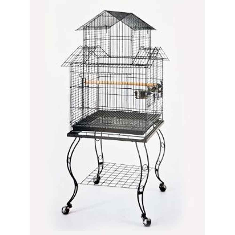 QH Sehpalı Papağan Kafesi Dövme Demir 51x51x139 Cm 933 ADS