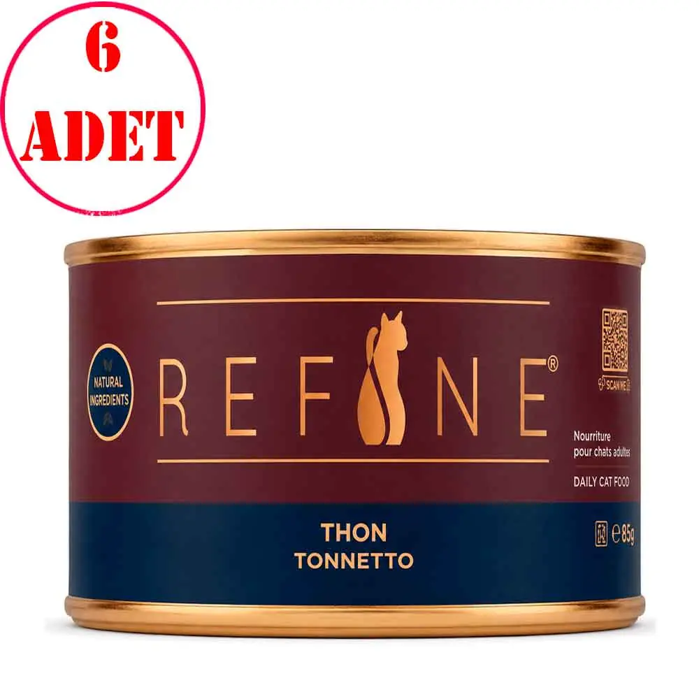 Refine Kedi Konservesi Ton Balıklı 85 Gr 6 Ad