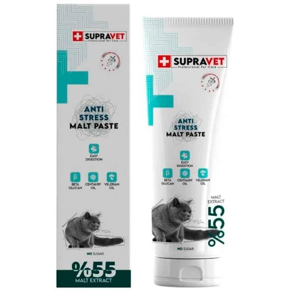 Supravet Anti Stress Sakinleştirici Şekersiz Malt Kedi Macunu 100 gr