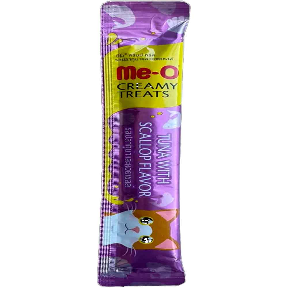 MeO Ton Balıklı Deniz Taraklı Kremalı Kedi Ödül Maması Tekli 15 Gr