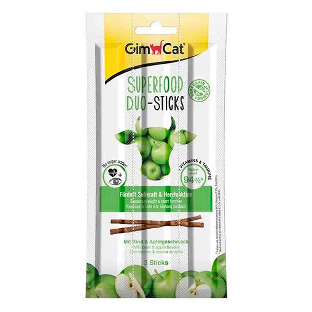 GimCat Super Food Sığır Etli ve Elmalı Kedi Ödül Çubuğu 15 Gr