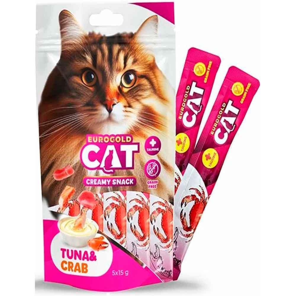 Eurogold Ton Balığı ve Yengeçli Sıvı Kedi Ödülü 5x15 Gr