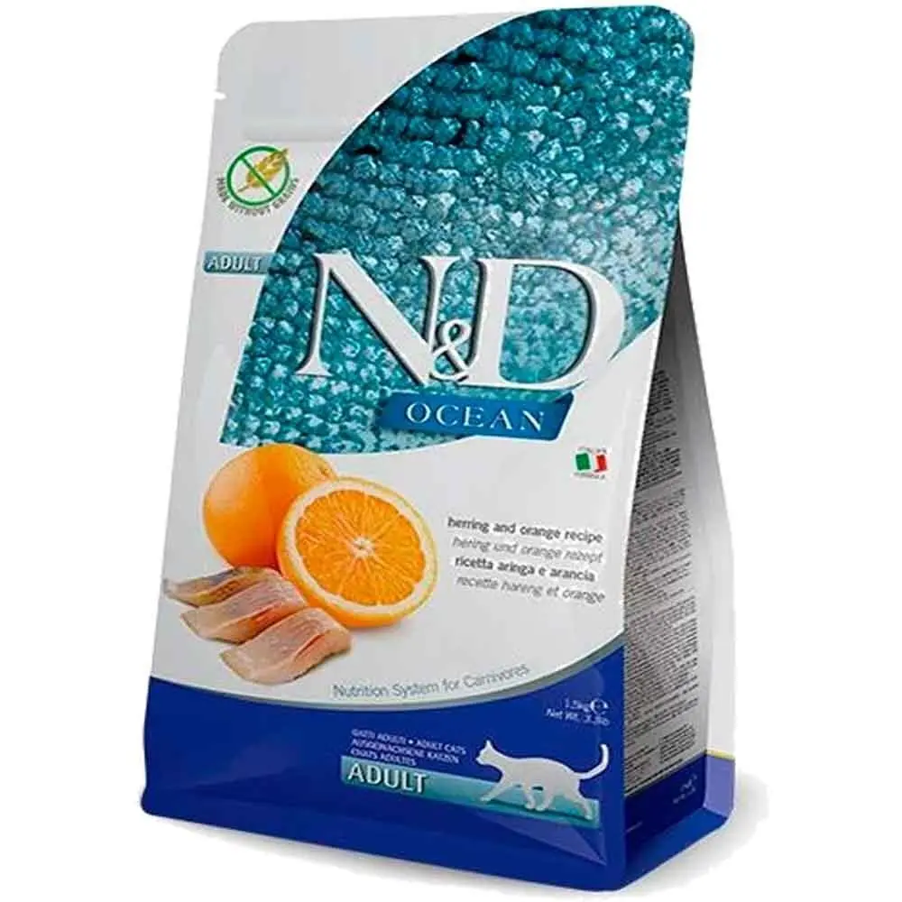 ND Ocean Morina Balıklı ve Portakallı Düşük Tahıllı Kedi Maması 300 Gr