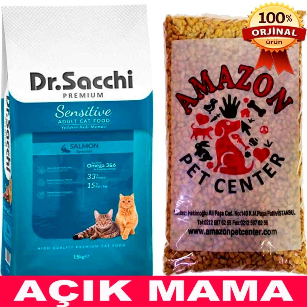 Dr Sacchi Somonlu Kedi Maması Açık 1 Kg