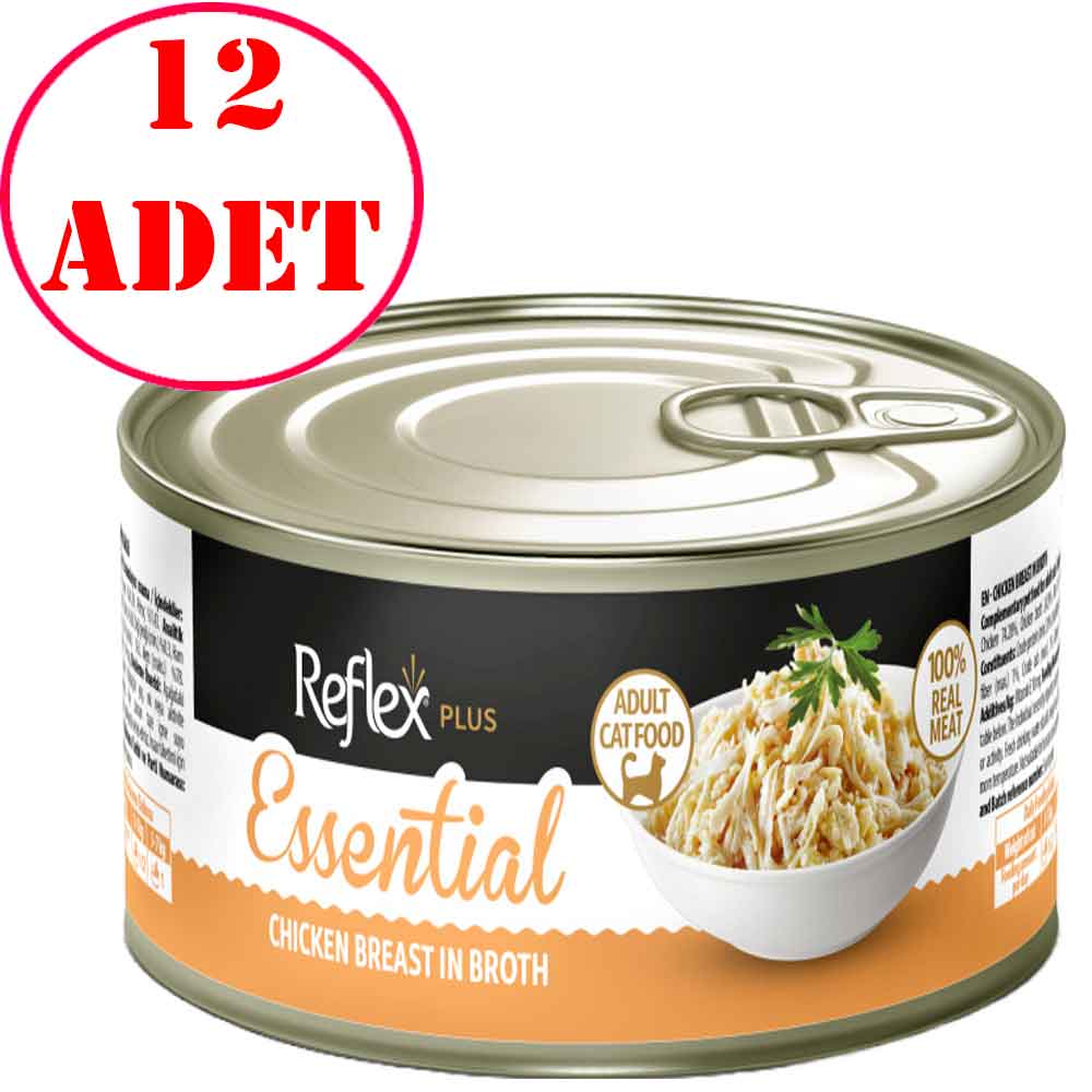 Reflex Plus Essential Kedi Konservesi Tavuk Göğüslü 70 Gr 12 AD