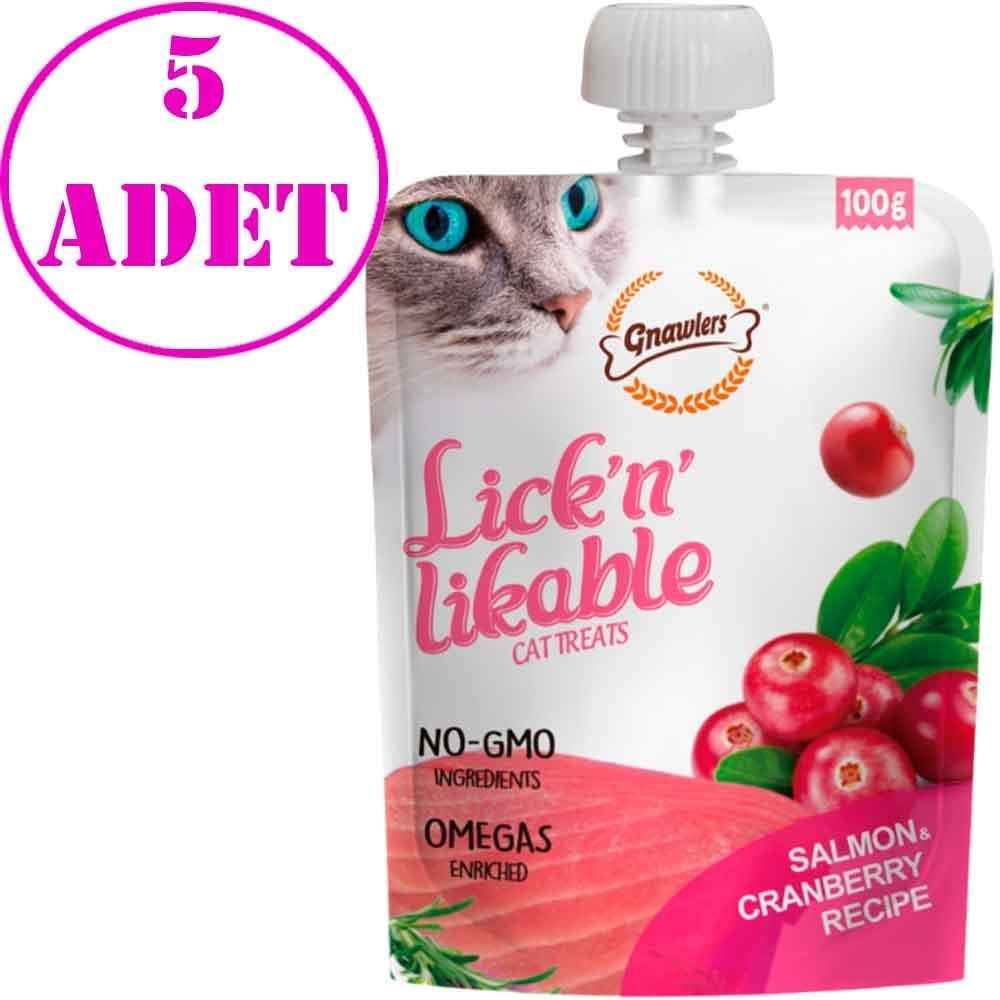 Gnawlers Kedi Ödülü Somonlu ve Kızılcıklı Krema 100 Gr 5 AD