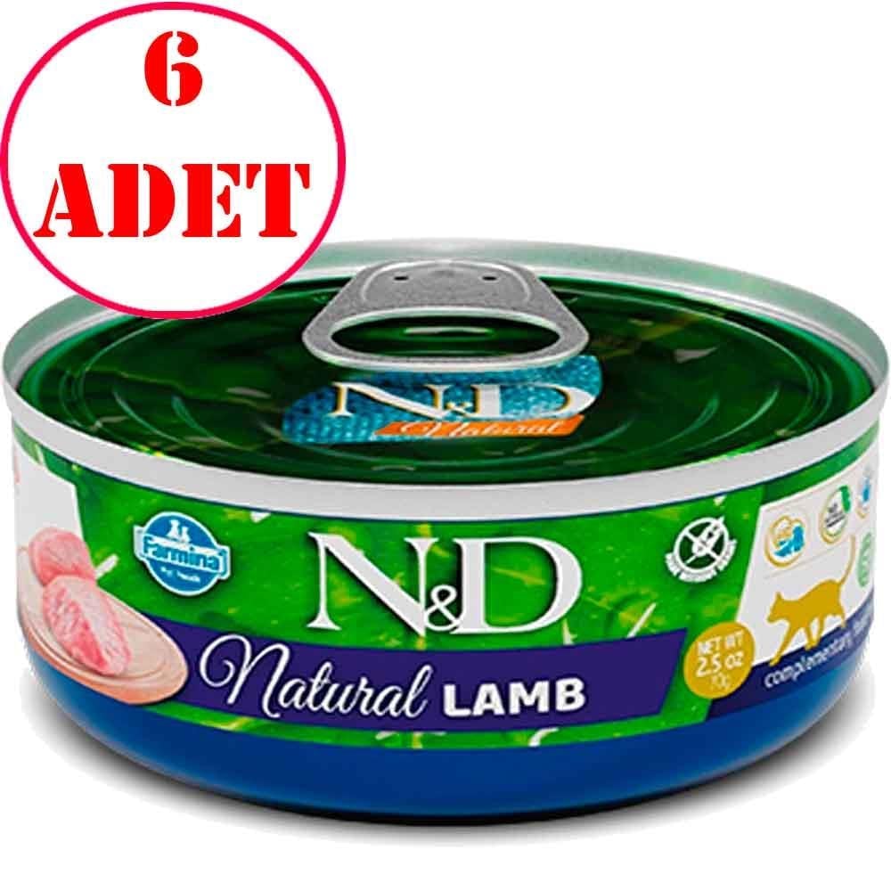 ND Natural Kuzu Etli Kedi Konservesi 70 Gr 6 AD