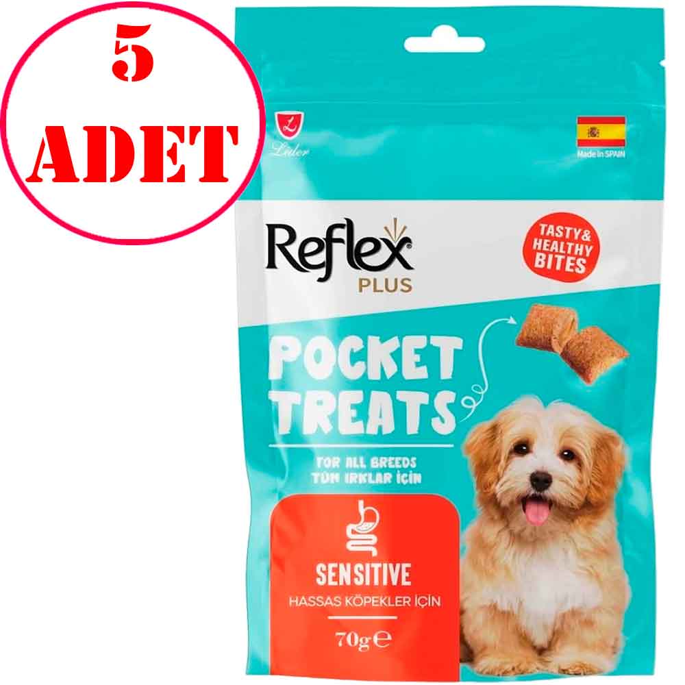 Reflex Pocket Treats Sensitive Köpek Ödül Maması 70 Gr 5 AD
