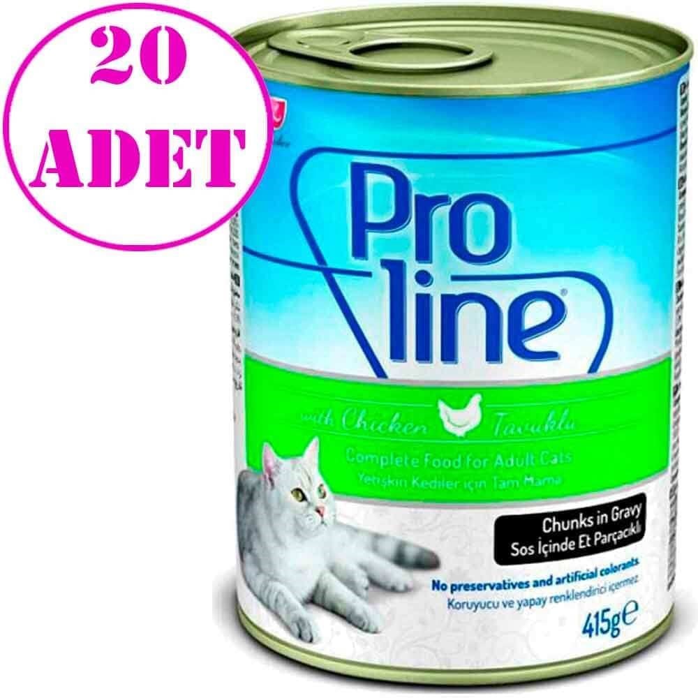ProLine Tavuklu Yetişkin Kedi Konservesi 415 Gr 20 AD