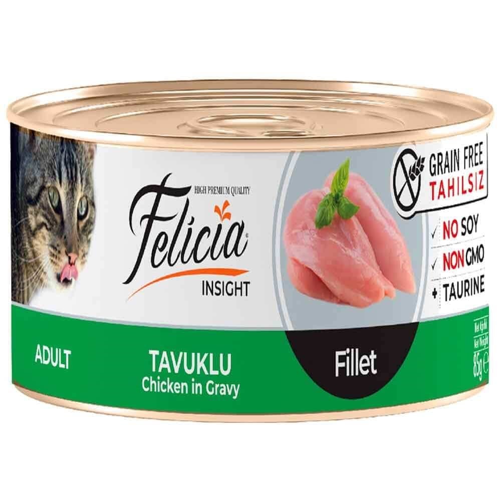Felicia Tahılsız Tavuk Filetolu Yaş Kedi Maması 85 Gr