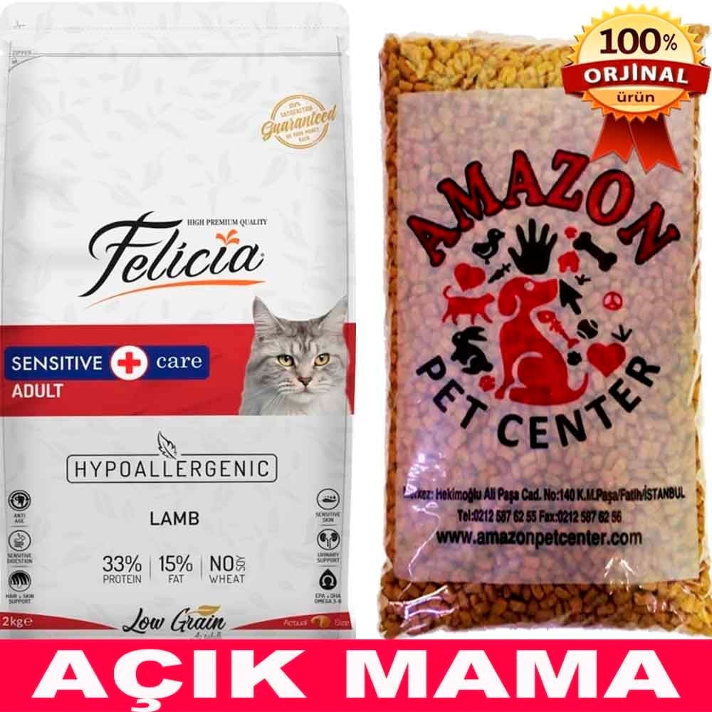 Felicia Düşük Tahıllı Kuzulu Kedi Maması Açık 1 Kg