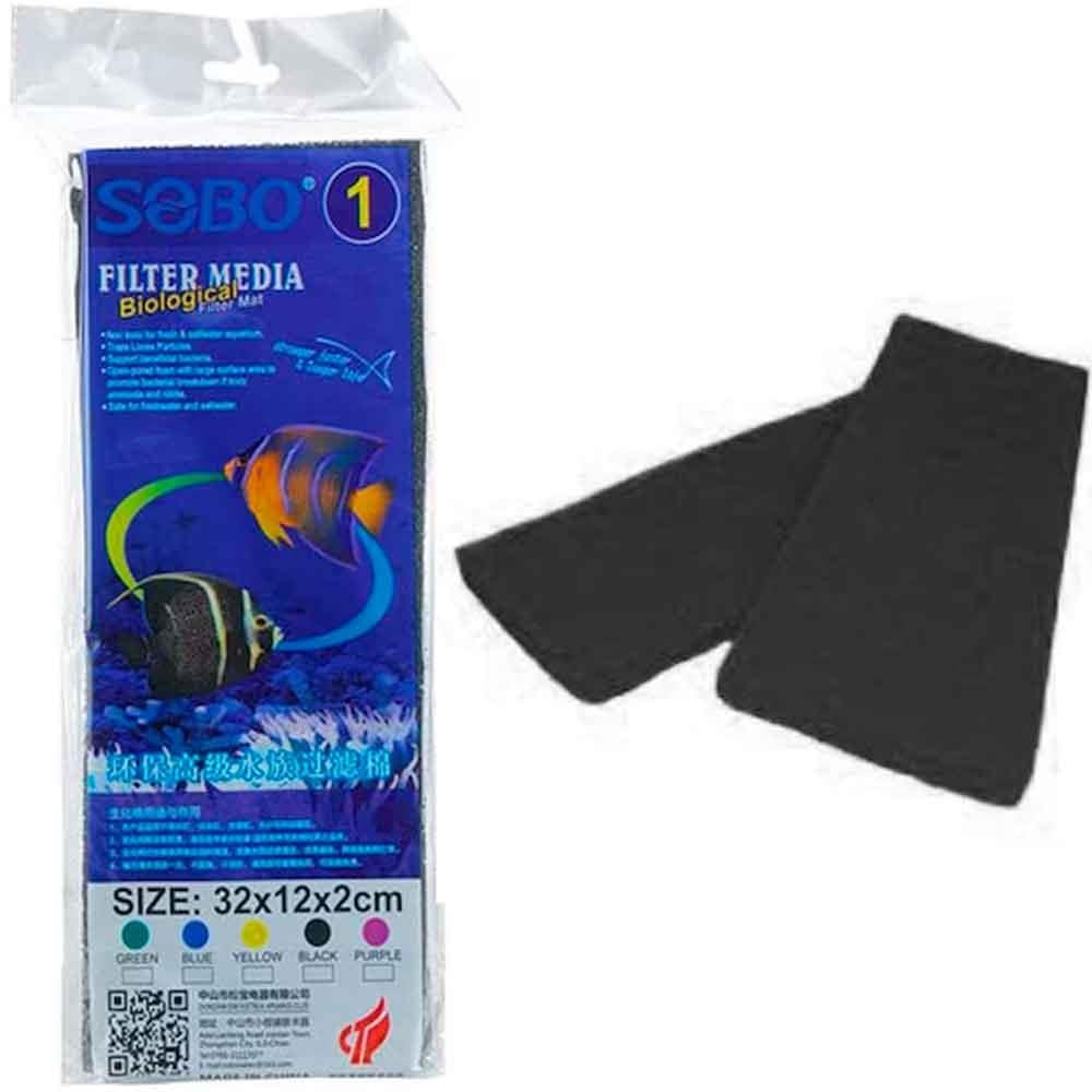 Sobo Akvaryum Filtre Süngeri 32x12x2 Siyah