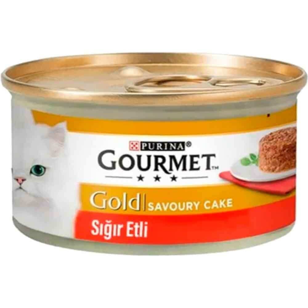 Gourmet Gold Savoury Sığır Etli Yetişkin Kedi Konservesi 85 gr