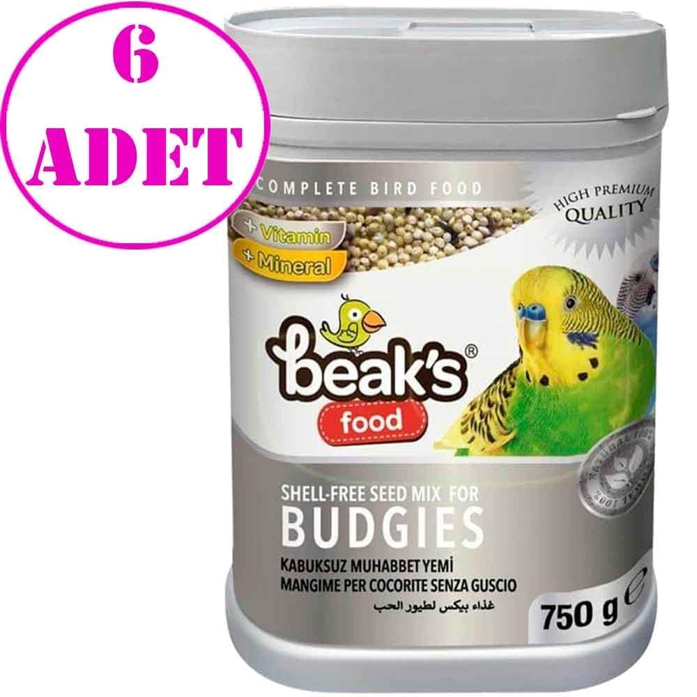 Beaks Kabuksuz Muhabbet Kuş Yemi 750 gr 6 AD