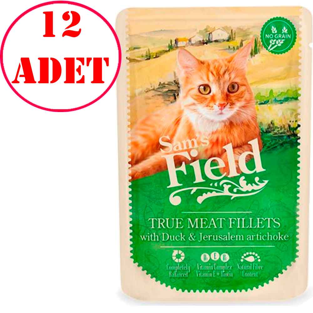 Sam's Field Tahılsız Kedi Konservesi Yerelması ve Ördekli 85 Gr 12 AD
