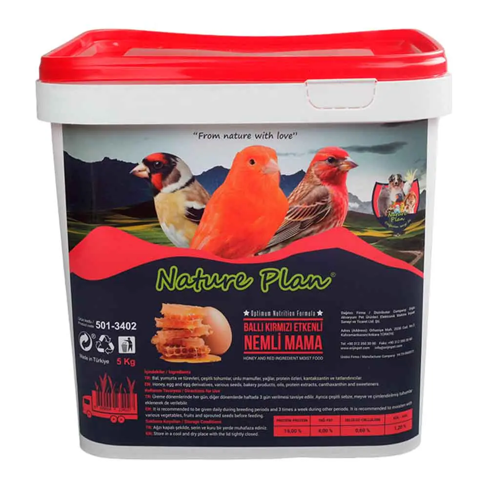 Nature Plan Ballı Nemli Kırmızı Kuş Maması 5 Kg