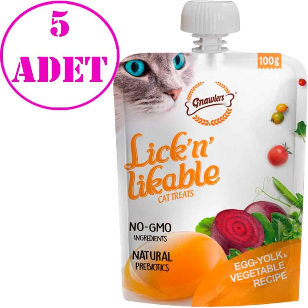 Gnawlers Kedi Ödülü Yumurta Sarılı ve Sebzeli 100 Gr 5 AD