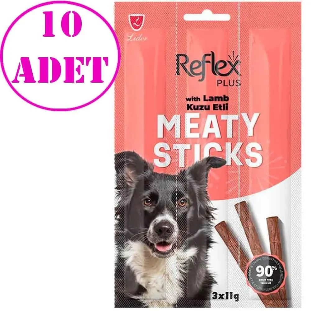 Reflex Kuzu Etli Köpek Ödül Çubuğu 3x11 Gr 10 AD