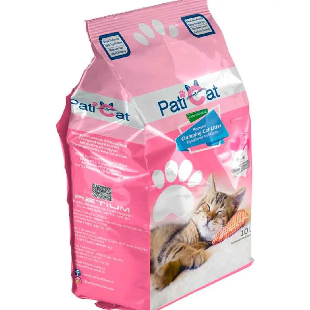 PatiCat Kedi Kumu Bebek Pudralı Doğal İnce Taneli 10 Lt