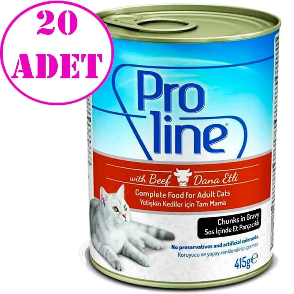 ProLine Biftekli Kedi Konservesi 415 Gr 20 AD