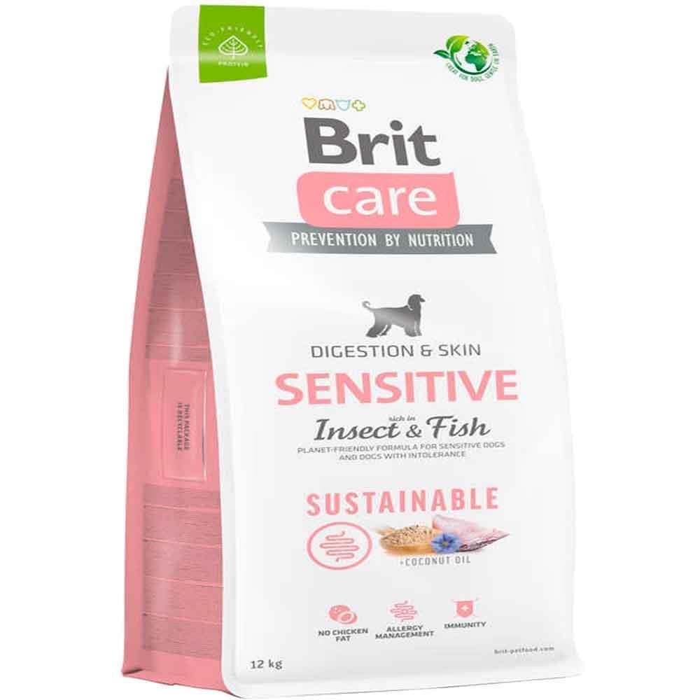 Brit Care Sensitive Skin Digeston Balıklı Böcek Proteinli Yetişkin Köpek Maması 12 Kg