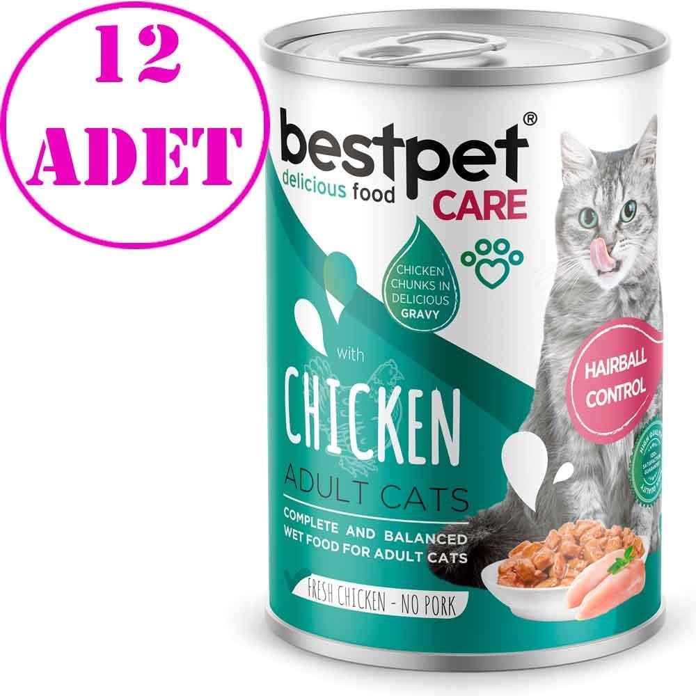 Best Pet Kedi Konservesi Tavuklu Hairball 400 Gr 12 AD