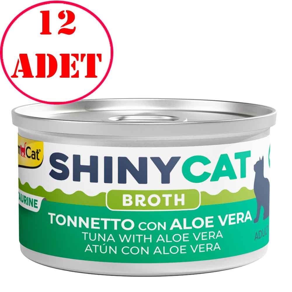 Gimcat Shinycat Kedi Konservesi Aloe Veralı Ton Balıklı 70 Gr 12 AD