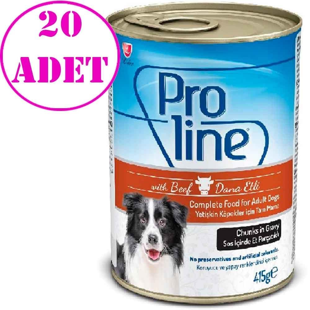 Pro Line Biftekli Yetişkin Köpek Konservesi 415 Gr 20 AD