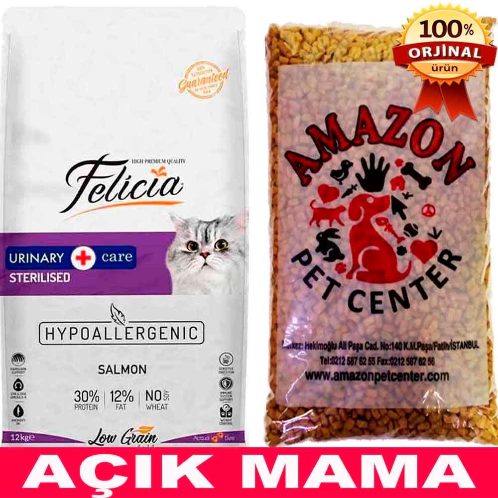 Felicia Düşük Tahıllı Sterilised Somonlu Kedi Maması Açık 1 Kg
