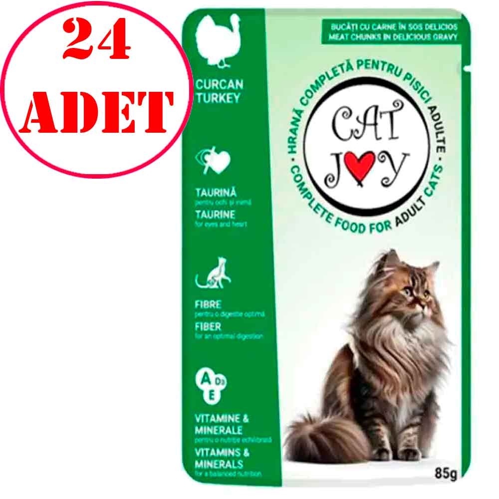 Cat Joy Hindili Yetişkin Kedi Konservesi 85 Gr 24 AD