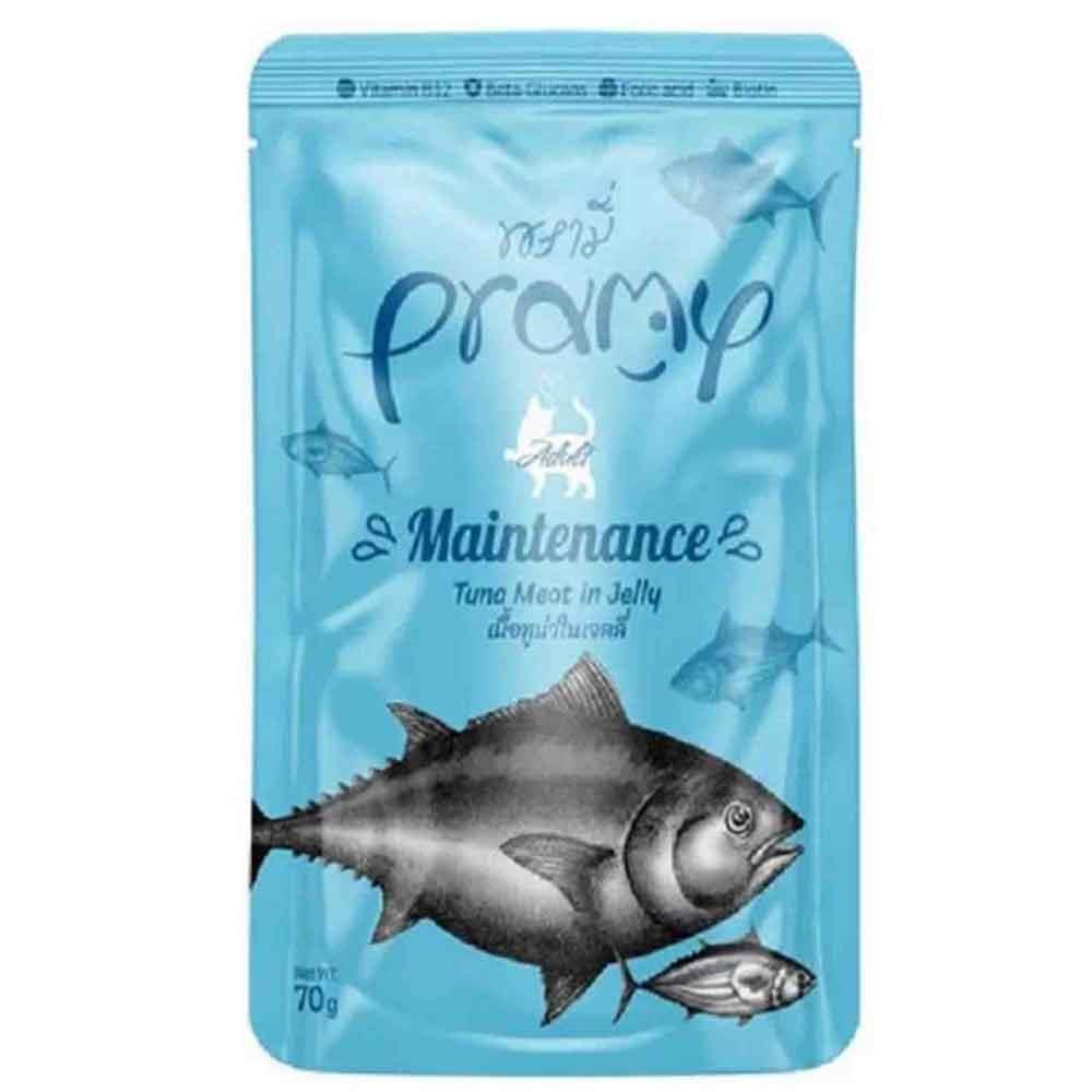 Pramy Jöle İçinde Yağsız Ton Balıklı Yetişkin Kedi Konservesi 70 Gr