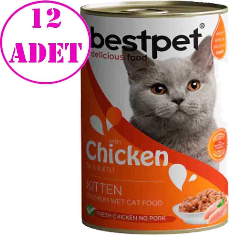 BestPet Tavuklu Yavru Kedi Konservesi 400gr 12 AD