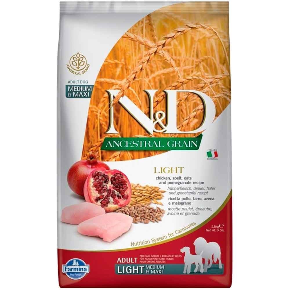 ND Düşük Tahıllı Light Medium Maxi Tavuklu Köpek Maması 2.5 kg