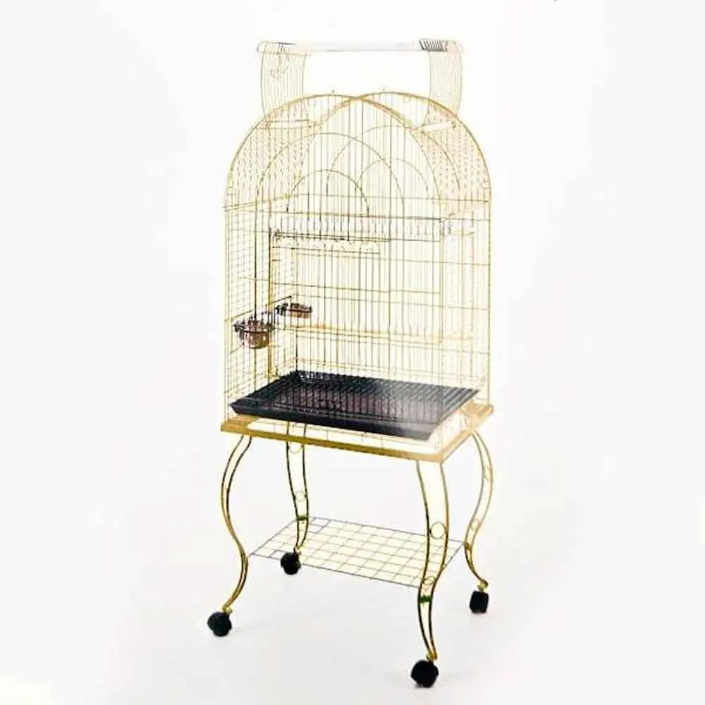 QH Papağan Kafesi Sehpalı Gold 63 x 44 x 137 cm