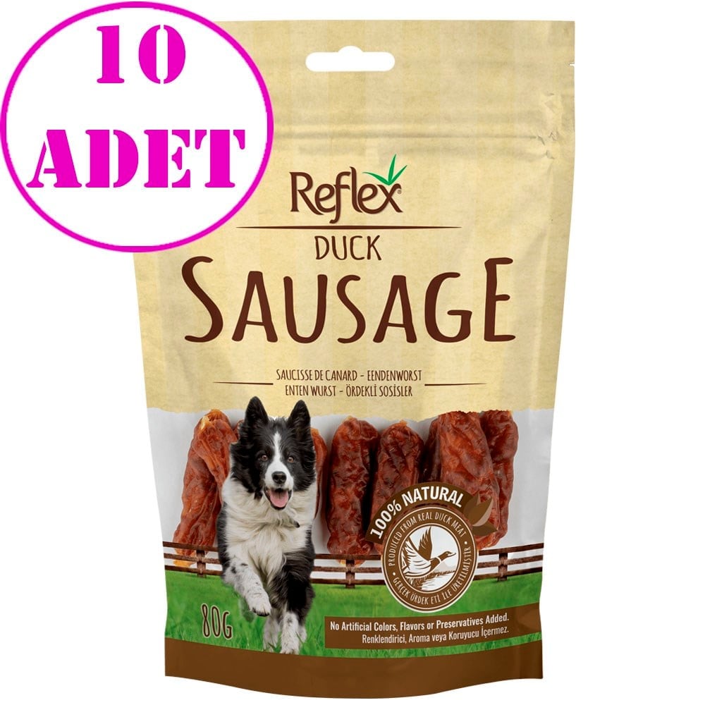 Reflex Dog Ördekli Sosisler Köpek Ödülü 80 Gr 10 AD