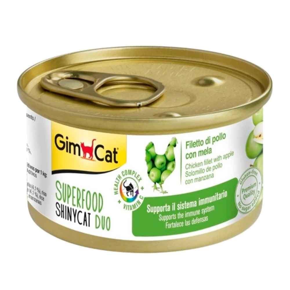 GimCat Superfood Shinycat Tavuklu ve Elmalı Kedi Konservesi 70 gr