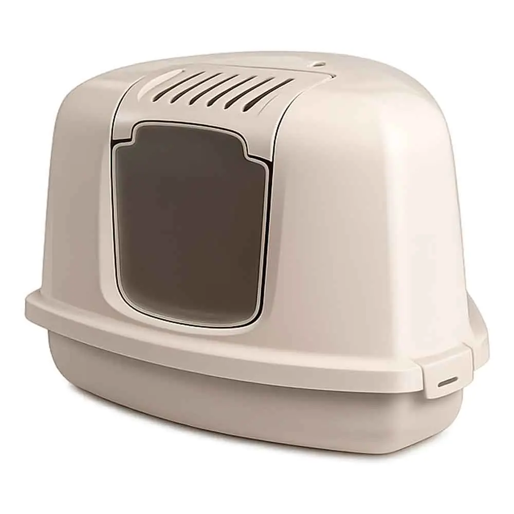 Amazon Joy Pet Üçgen Kapalı Kedi Tuvaleti Bej
