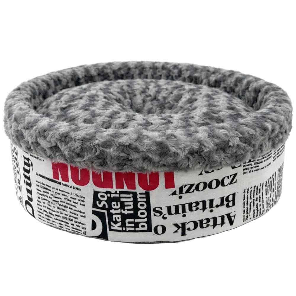 Pet Pretty Kedi Köpek İçin Special Peluş Simit Yatak Gri 50x50x15 Cm