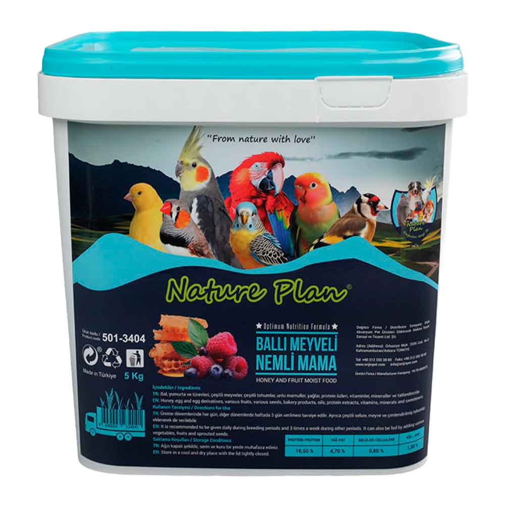 Nature Plan Ballı Meyveli Nemli Kuş Maması 5 Kg