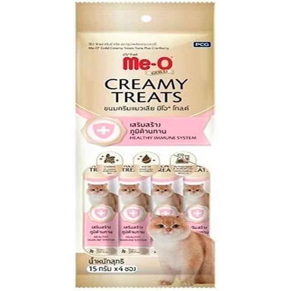 Me-O Gold Creamy Kedi Ödülü Ton Balığı ve Turna Yemişi 15 Gr 4'lü Paket