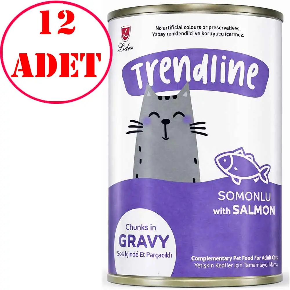Trendline Somonlu Kedi Konservesi 400 Gr 12 AD