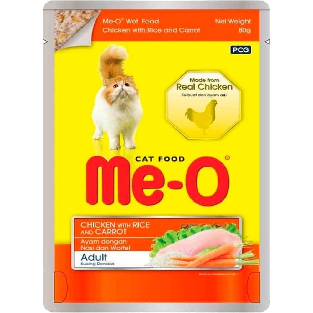 Meo Kedi Konservesi Tavuklu Pirinçli ve Havuçlu 80gr