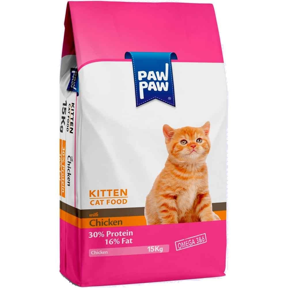 Paw Paw Kitten Tavuk Etli Yavru Kedi Maması 15 Kg