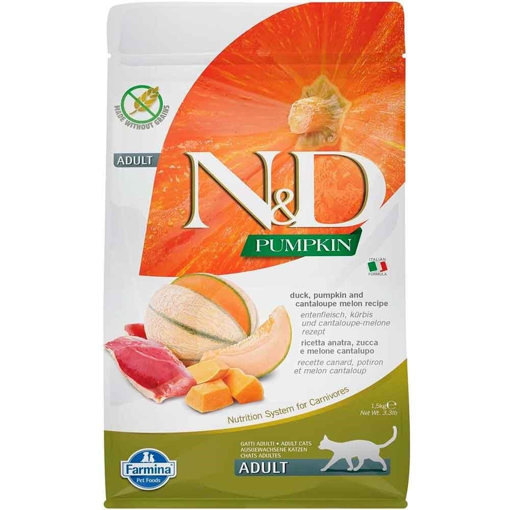 N&D Balkabaklı Ördek Ve Kavunlu Kedi Maması 1,5 Kg