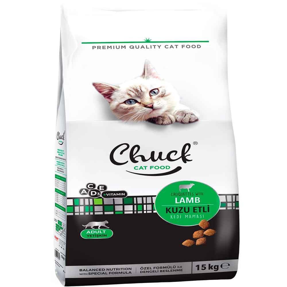 Chuck Kuzu Etli Kedi Maması 15 Kg