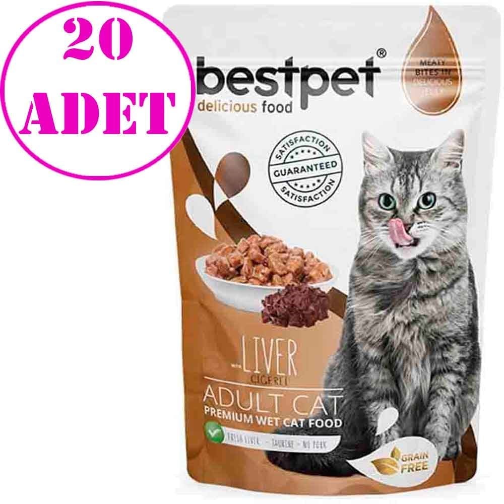 Bestpet Pouch Jelly Ciğerli Etli Kedi Yaş Maması 85 Gr 20 AD