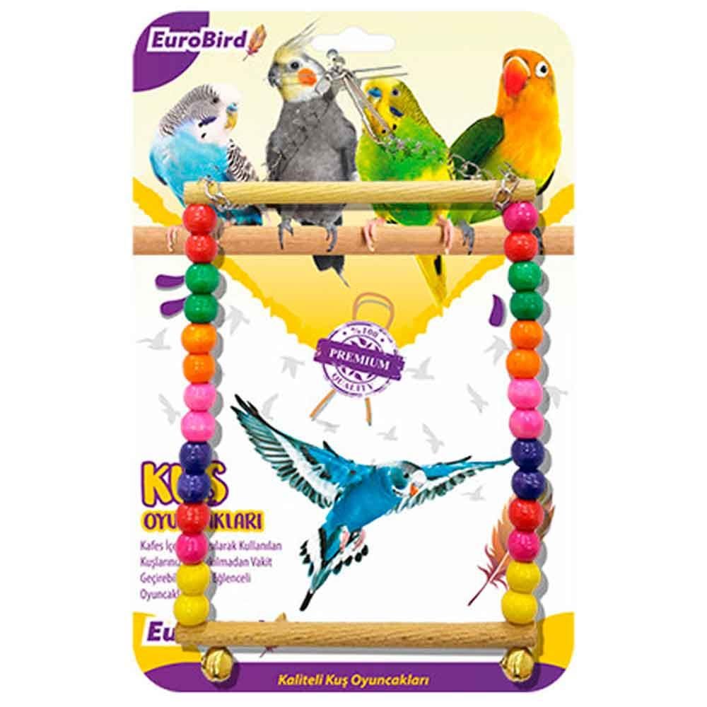 EuroBird Kuş Salıncağı Renkli Boncuklu 16 cm